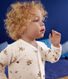 Babies' little penguin in space print velour pyjamas