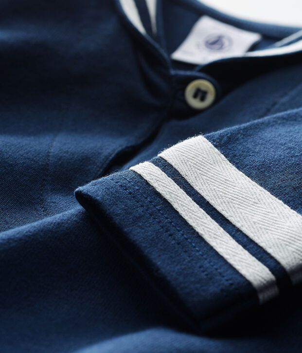 Baby girls' breton collared dress blue