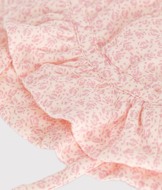 Baby Girls' Pink Floral Cotton Gauze Sun Hat variante 1