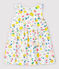 Baby Girls' Short-Sleeved Poplin Dress MARSHMALLOW white/MULTICO white