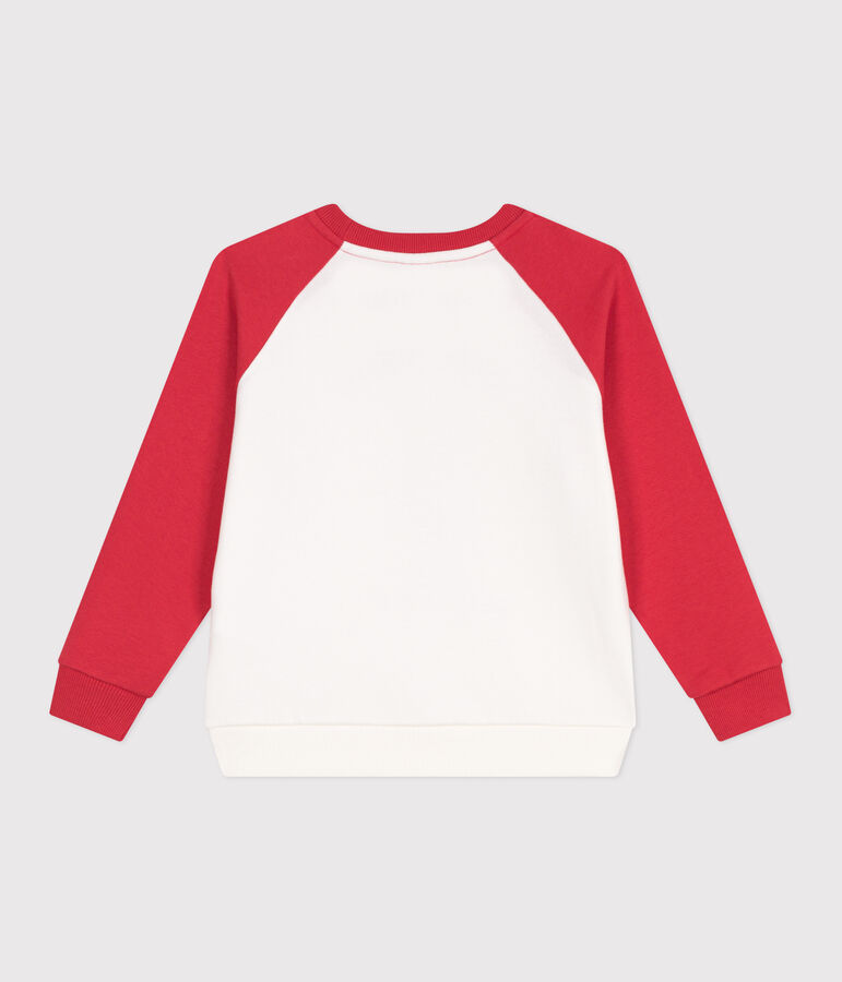 Children's printed cotton sweatshirt MARSHMALLOW red/SPI