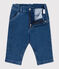Babies' trousers in denim with elastane BLEU DELAVE blue