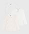 Pack of children's long-sleeved heart-print cotton T-shirts variante 1