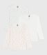 Pack of children's long-sleeved heart-print cotton T-shirts