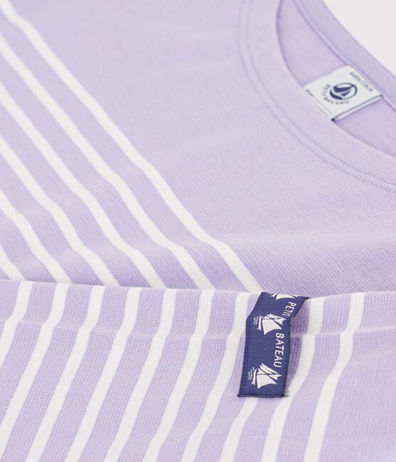 Children's cotton Breton top SQUAW purple/MILK