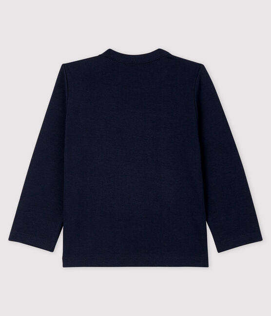 Baby Boys' Long-Sleeved Cotton T-Shirt SMOKING blue
