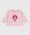 Babies' Petit Bateau vintage motif cotton sweatshirt JOLI pink