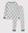 Dog Themed Cotton Snugfit Pyjamas POUSSIERE grey/ROVER