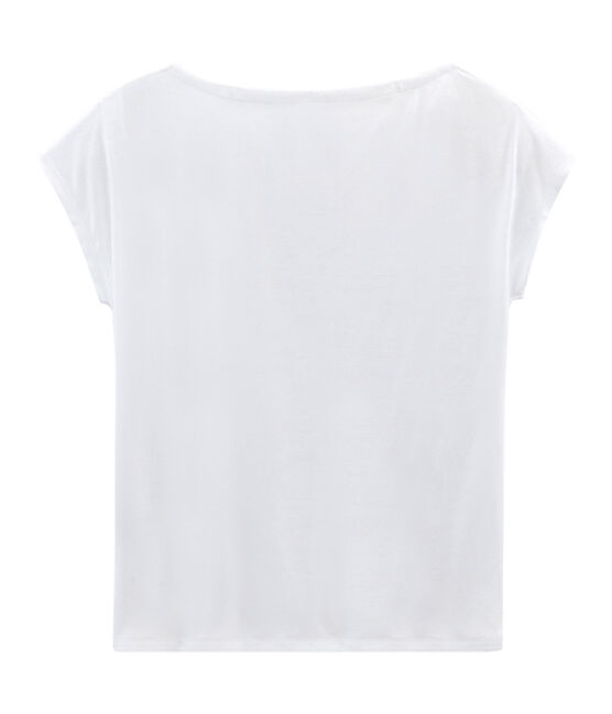 Women's short-sleeved sea island cotton t-shirt ECUME white