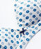 Girls' Graphic Floral Print Pattern Organic Cotton and Elastane Padded Bra MARSHMALLOW white/MALLARD