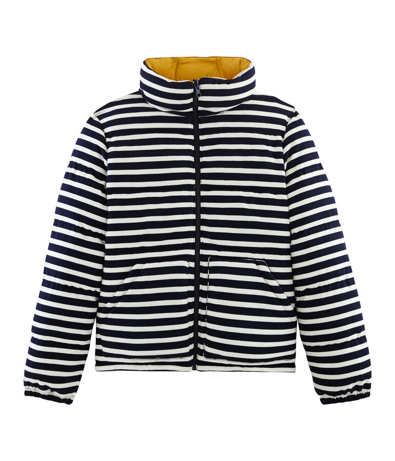 Reversible down jacket white/blue/multicolor