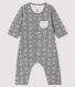 Babies' Patterned Weave Tube Knit Jumpsuit with Hedgehog Print