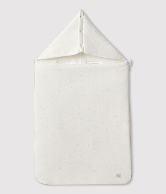 Babies' White Organic Cotton Tube Knit Baby Nest MARSHMALLOW white