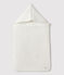 Babies' White Organic Cotton Tube Knit Baby Nest MARSHMALLOW white