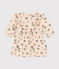 Babies' long-sleeved tube knit dress AVALANCHE white/MULTICO