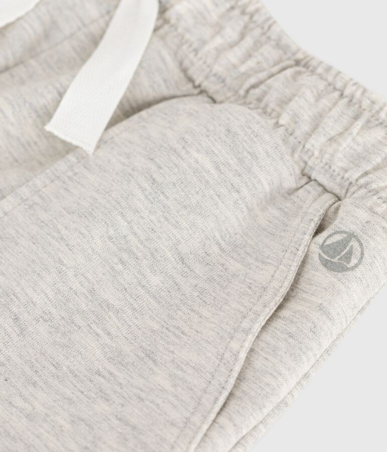 Children's Bermuda shorts in plain cotton grey