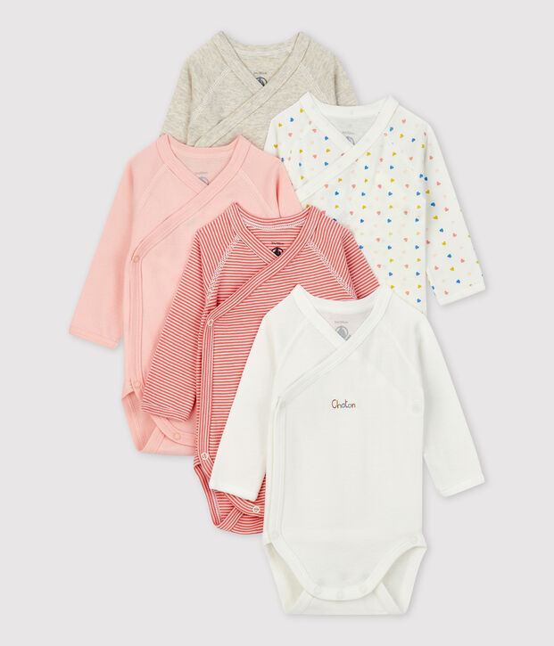 Babies' Organic Cotton Bodysuits - 5-Pack multicolor