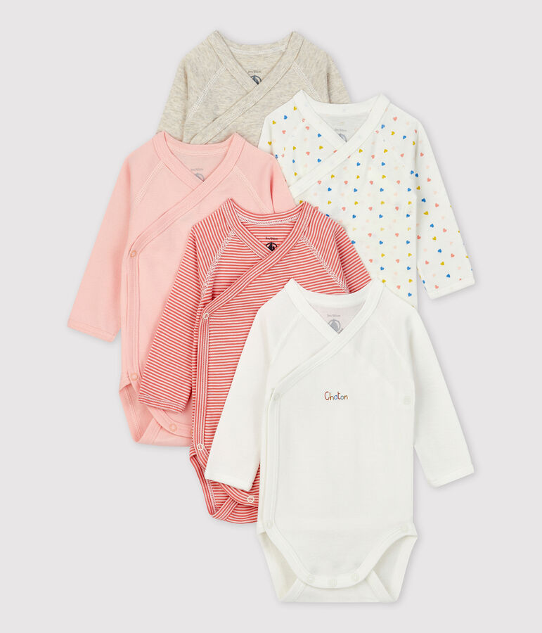 Babies' Organic Cotton Bodysuits - 5-Pack multicolor