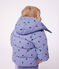 Babies' puffer jacket in animal print polyester purple/multicolor