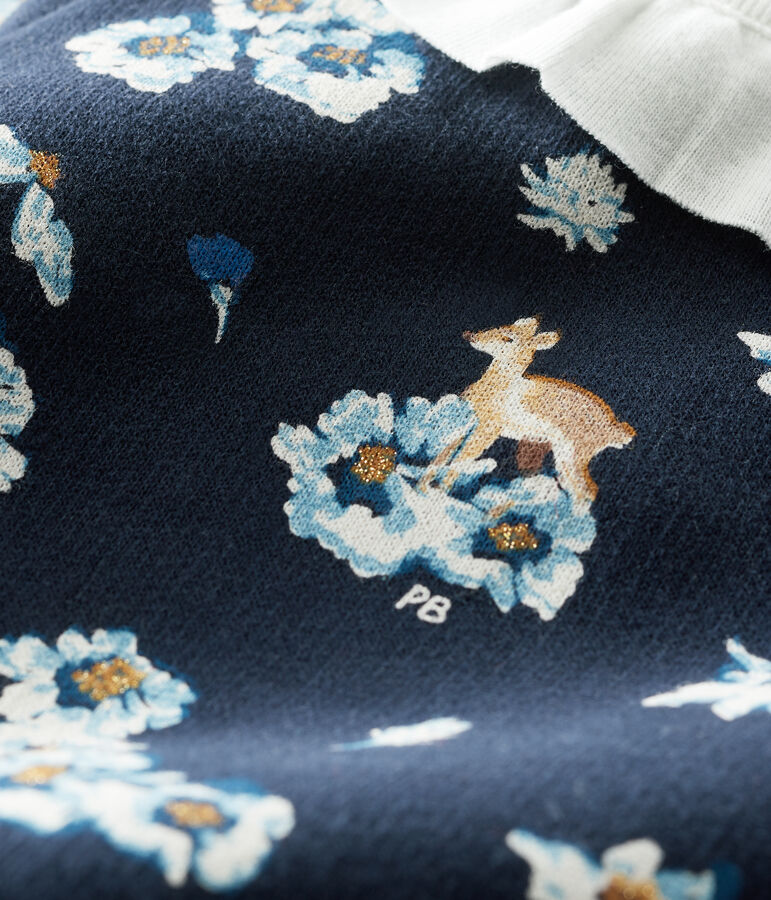 Baby Girls' Long-Sleeved Print Dress blue/multicolor