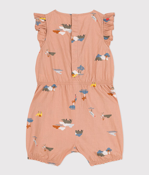 Babies' Printed Poplin Playsuit beige/multicolor