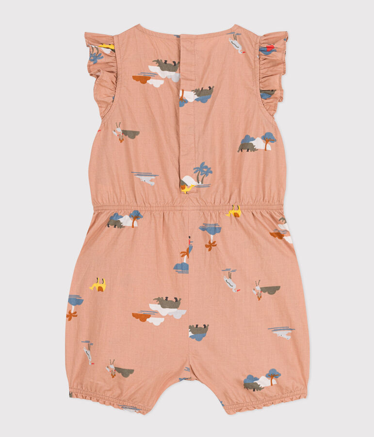 Babies' Printed Poplin Playsuit beige/multicolor