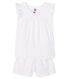 Girls' Pink Ribbed Short Pyjamas