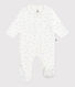 Babies' star printed cotton pyjama suit with a collar