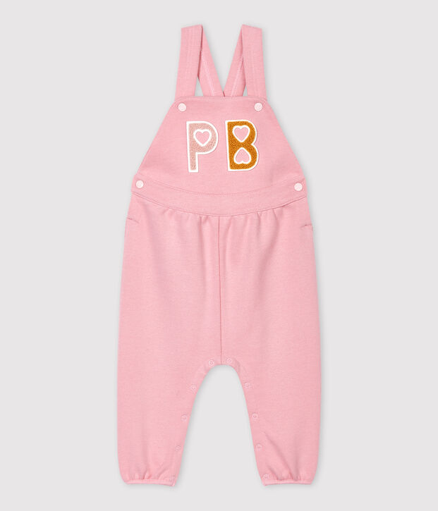 Babies' Fleece Dungarees pink