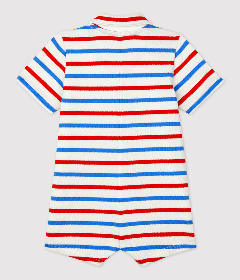 Babies' Thick Jersey Short Playsuit white/multicolor