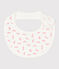 Rib knit baby bibs MARSHMALLOW white/GROSEILLER pink