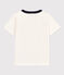 Boys' Short-Sleeved Cotton T-Shirt MARSHMALLOW white