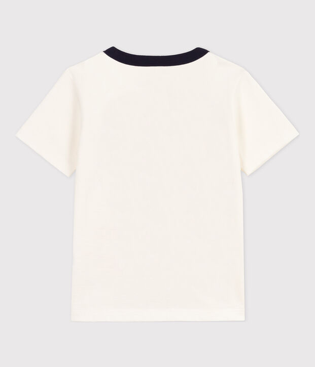 Boys' Short-Sleeved Cotton T-Shirt white
