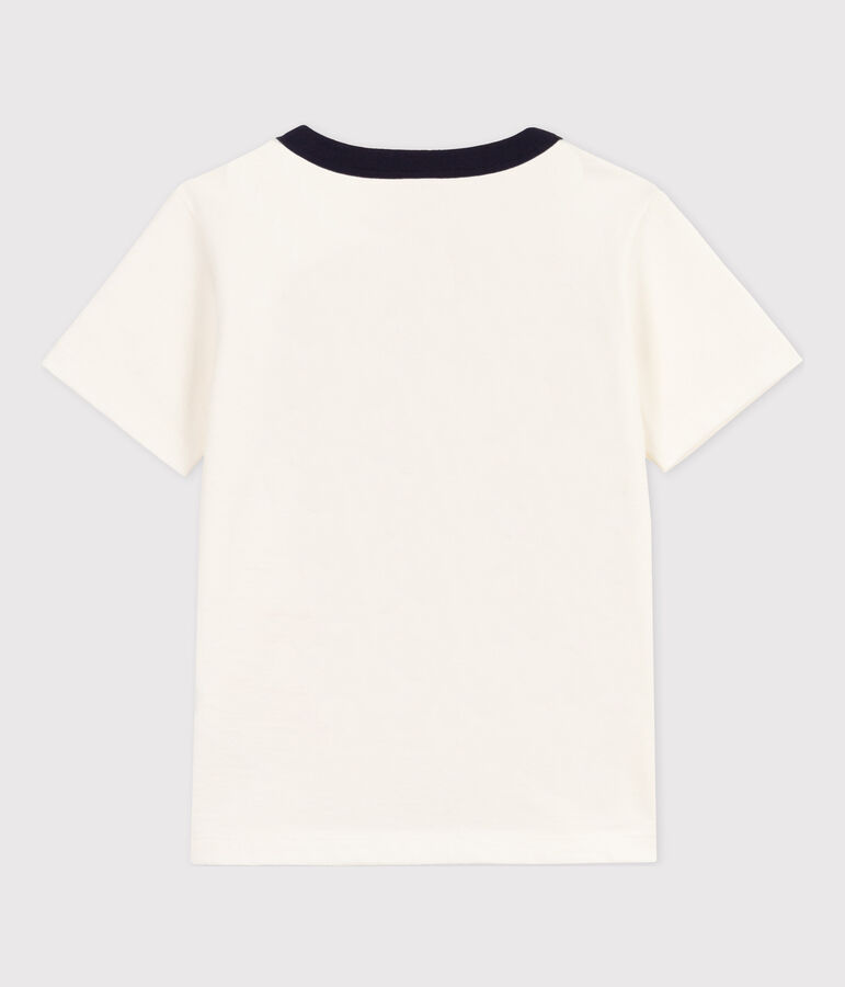 Boys' Short-Sleeved Cotton T-Shirt white