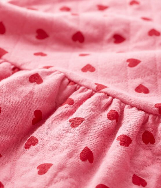 Baby girl's long-sleeved dress CHEEK pink/TERKUIT red