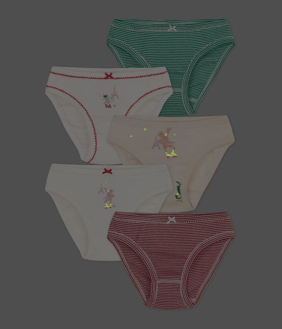 Girls' Cotton Briefs + 1 Glow in the Dark Pair - 5-Pack variante 1