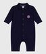Babies' long, plain overall-style cotton playsuit