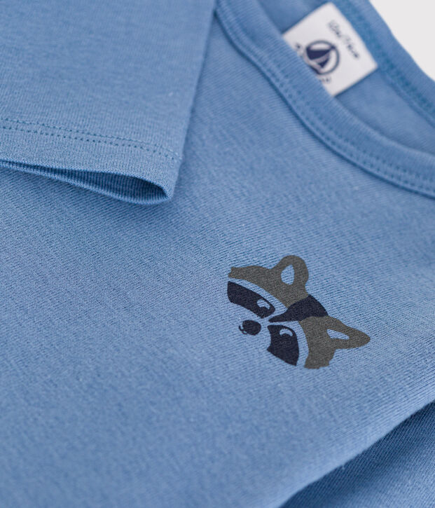 Babies' long-sleeved cotton T-Shirt blue