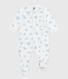 Babies' brushed fleece heart-print pyjamas with a collar