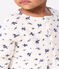 Babies' long sleeved floral-print cotton dress MILK blue/SOIR