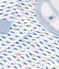 Children's fitted rocket-pattern printed cotton pyjamas MARSHMALLOW white/MULTICO white