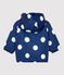 Babies' Warm Recycled Polyester Windcheater MEDIEVAL blue/MARSHMALLOW white