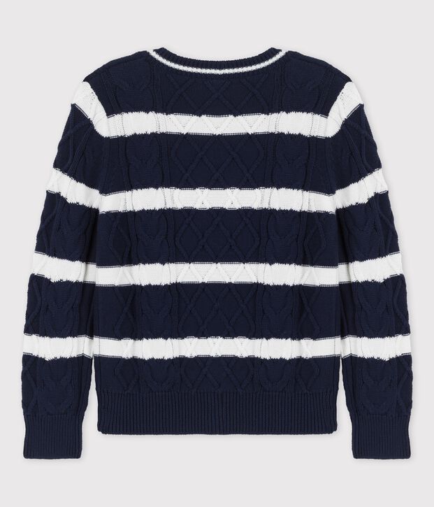 Boys' Cotton Cardigan blue/white