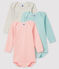 Baby girls' long-sleeved bodysuit - Set of 3 variante 1