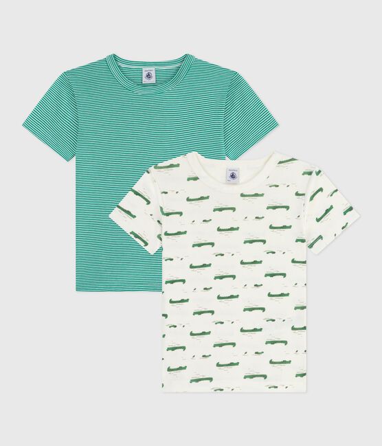 Pack of children's short-sleeved printed cotton T-shirts variante 1