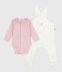 Babies' dungarees in plain cotton with stylish details