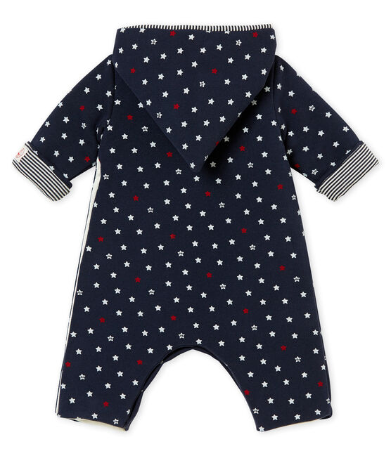 Baby boy star print long all-in-one SMOKING blue/MULTICO white