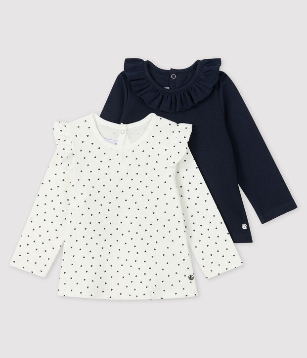 Pack of 2 baby girl's blouses multicolor