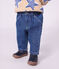 Babies' plain denim trousers blue