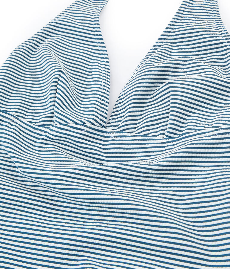 Women's 1-piece swimsuit green/white